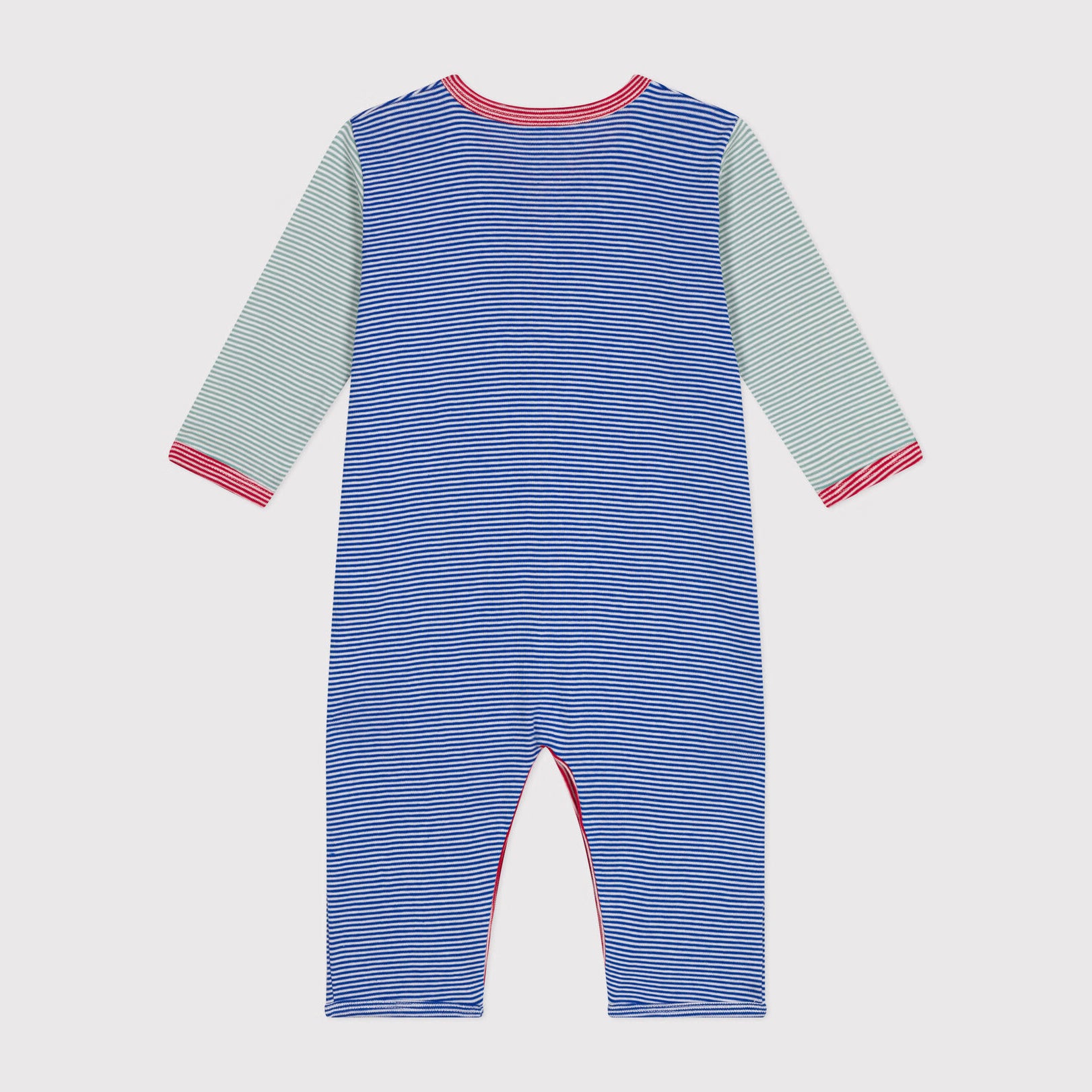 Baby Boys & Girls Blue Stripes Cotton Babysuit