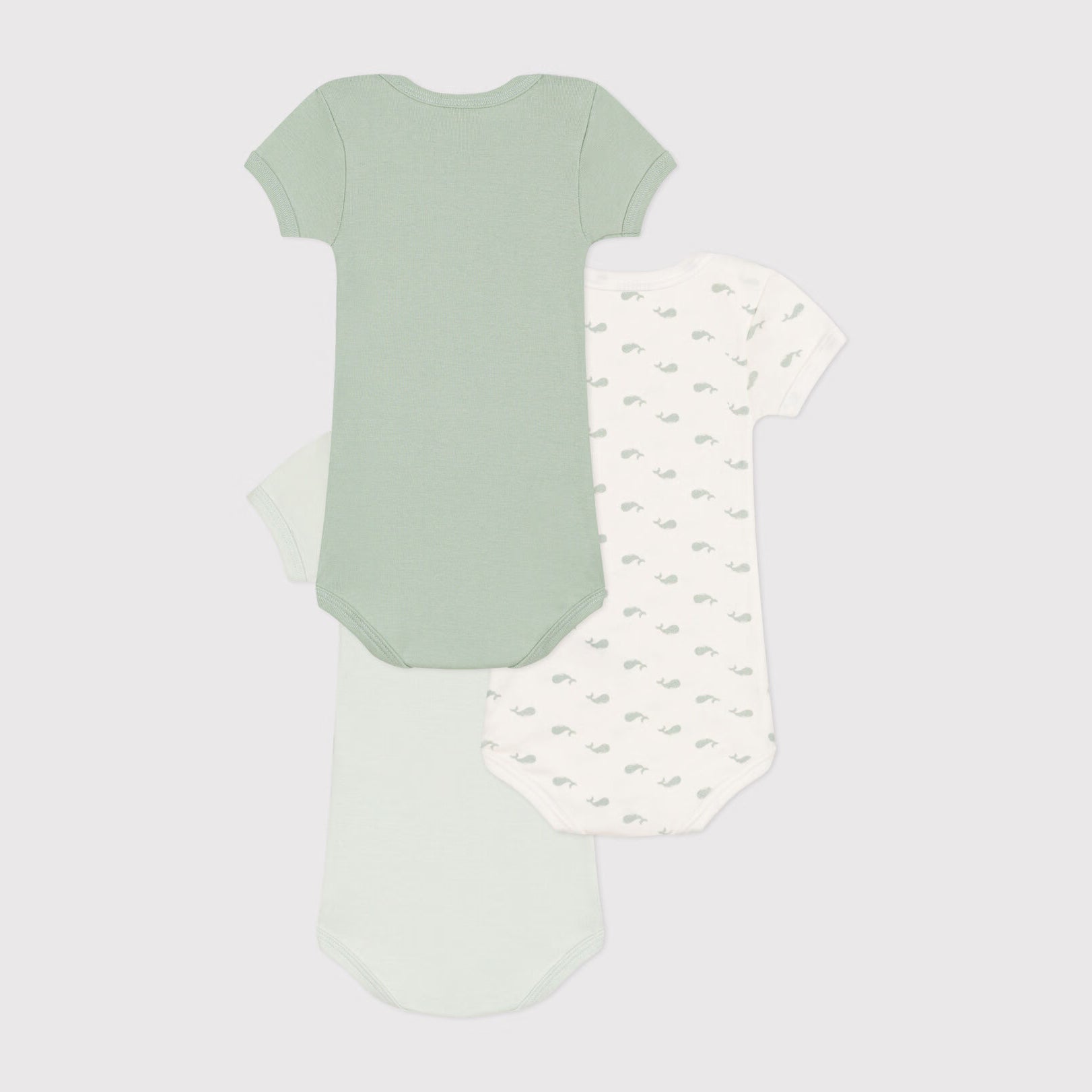 Baby Boys & Girls Tricolor Cotton Babysuit Set(3 Pack)