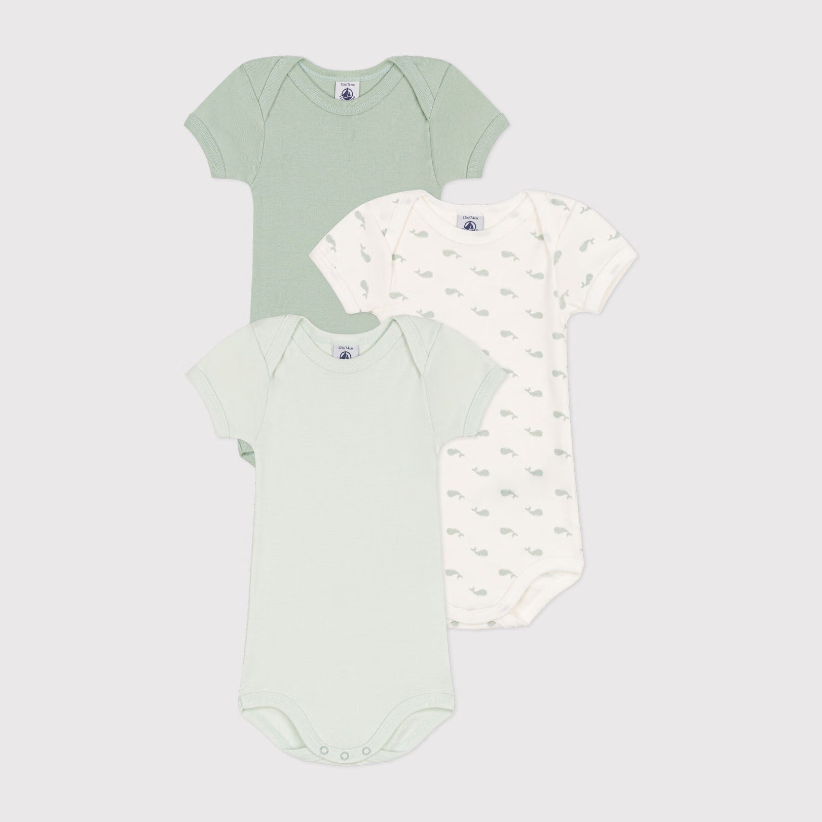 Baby Boys & Girls Tricolor Cotton Babysuit Set(3 Pack)