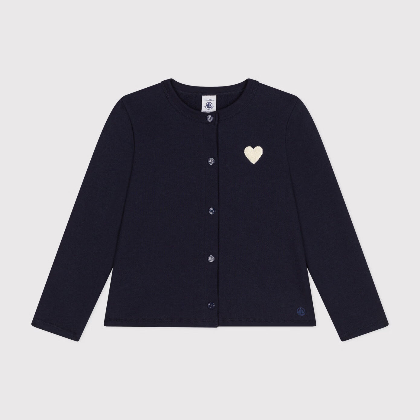 Girls Navy Cotton Cardigan