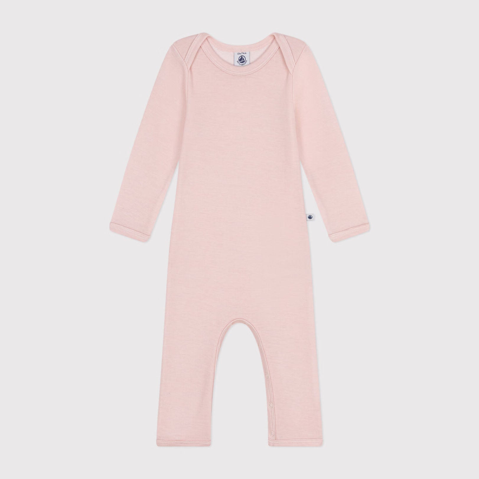 Baby Girls Pink Wool Babysuit