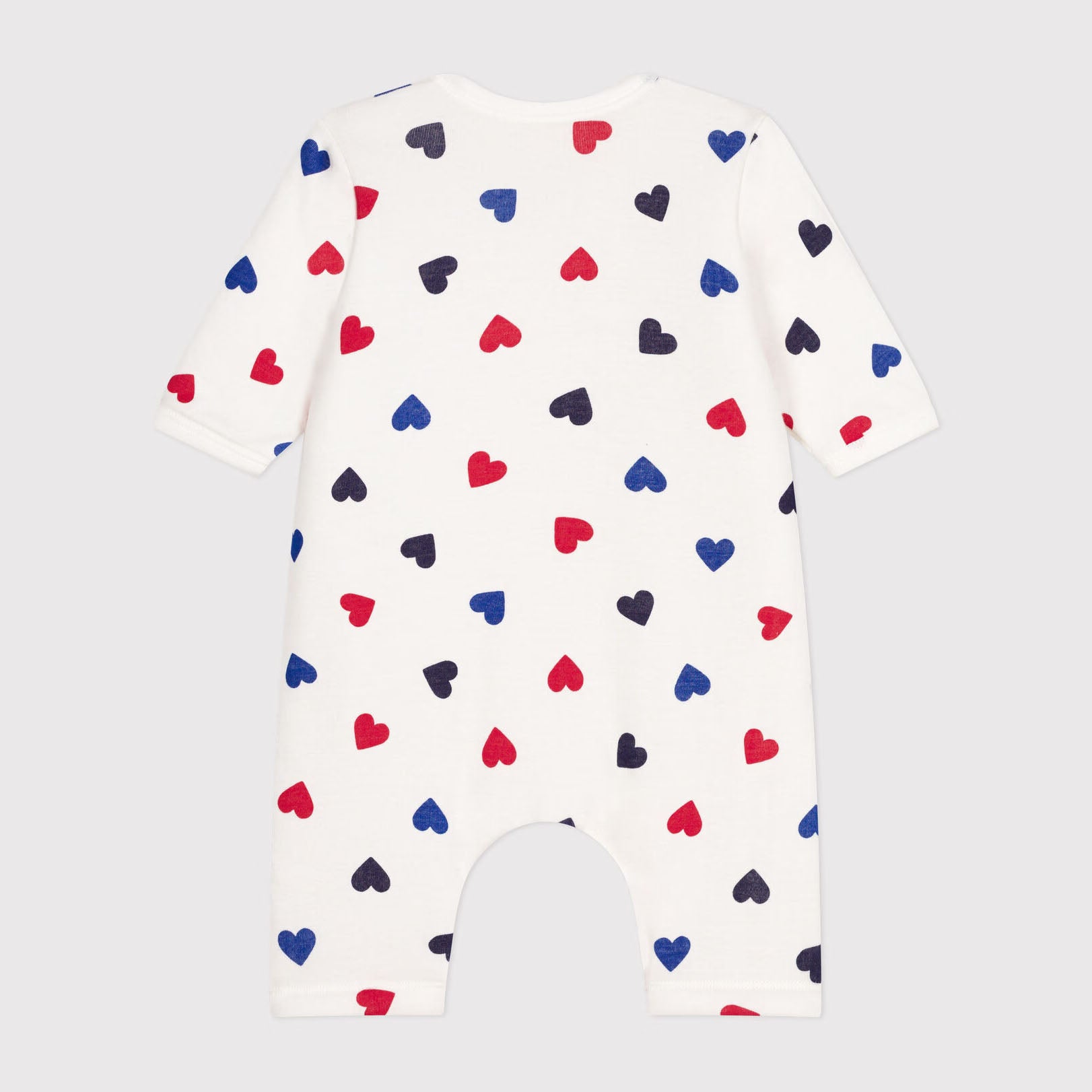 Baby Boys & Girls White Heart Cotton Babysuit