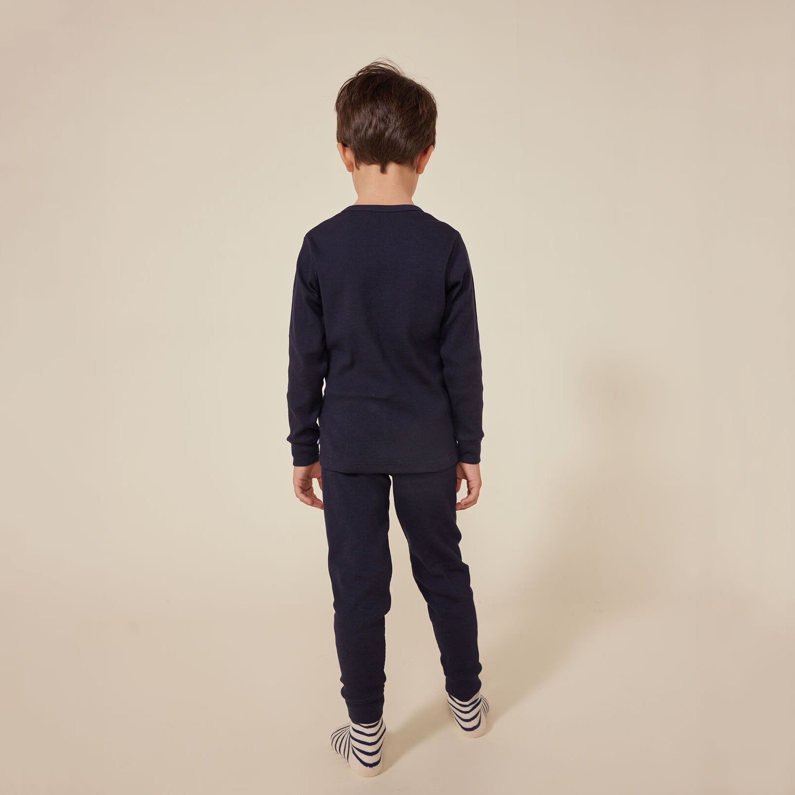 Boys Dark Blue Cotton Nightwear Set