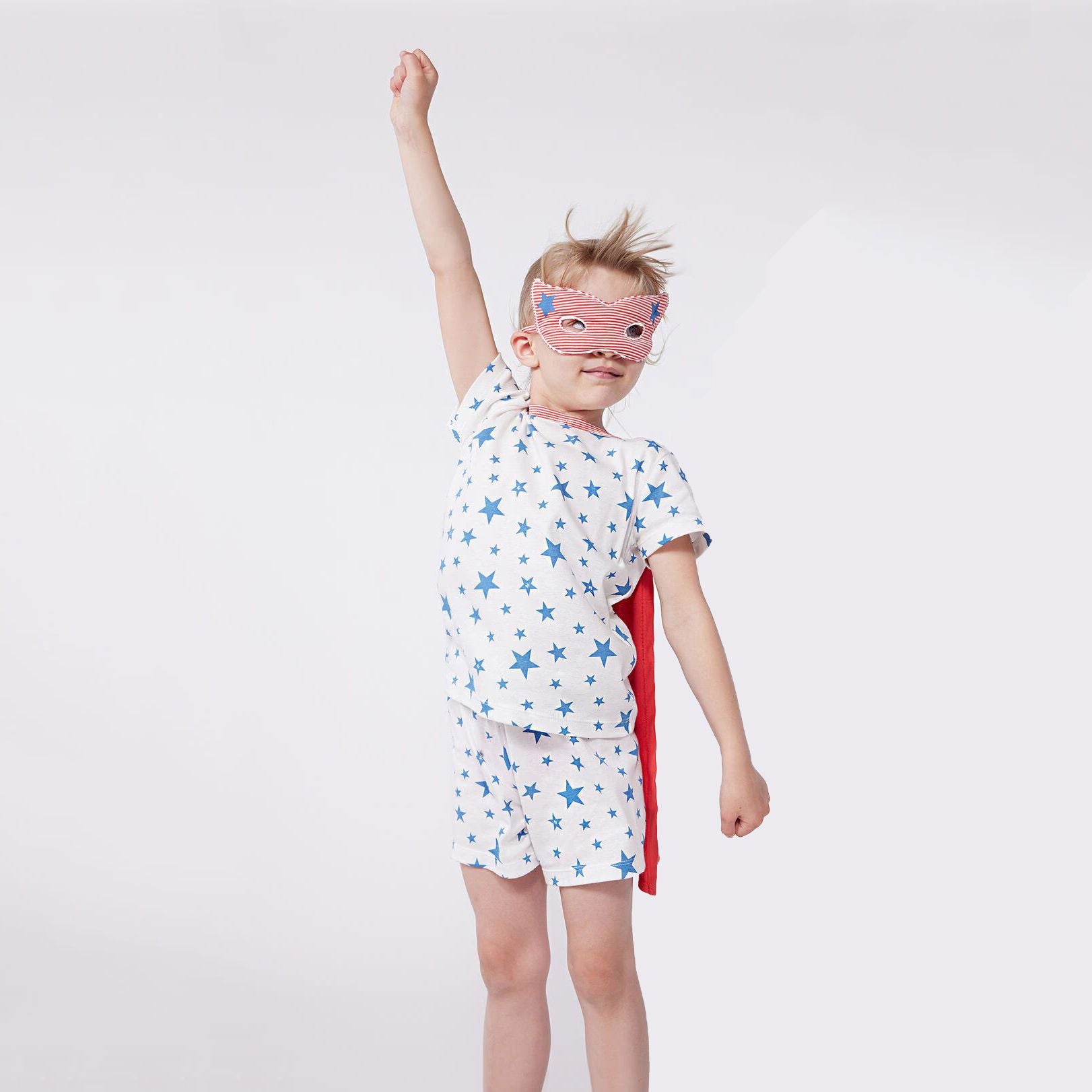 Boys & Girls White Star Cotton Nightwear Set