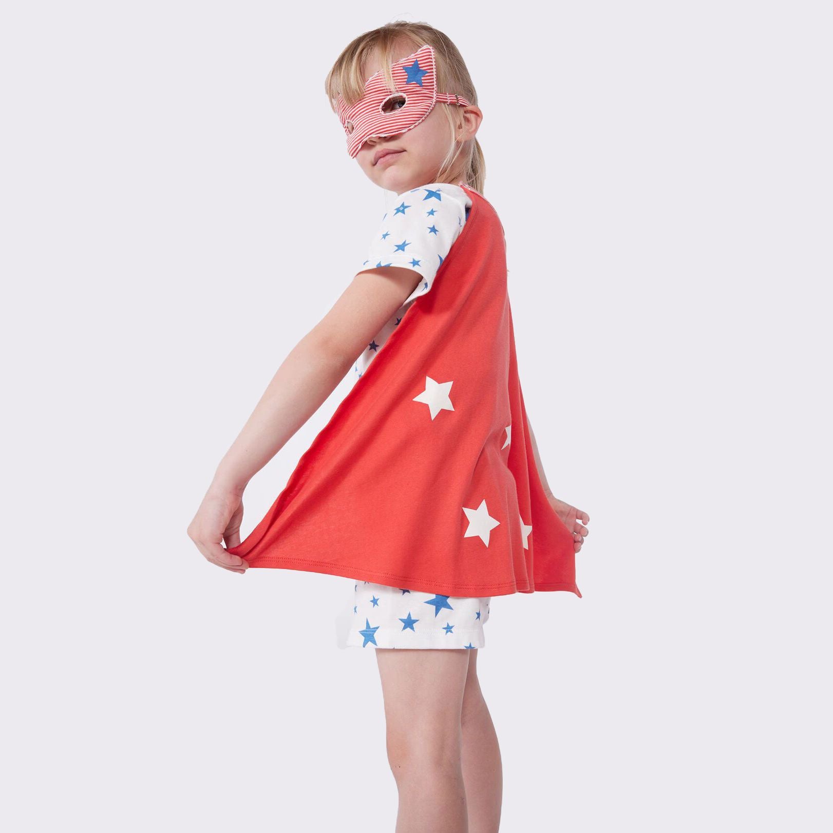 Boys & Girls White Star Cotton Nightwear Set