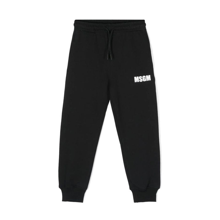 Boys & Girls Black Cotton Trousers