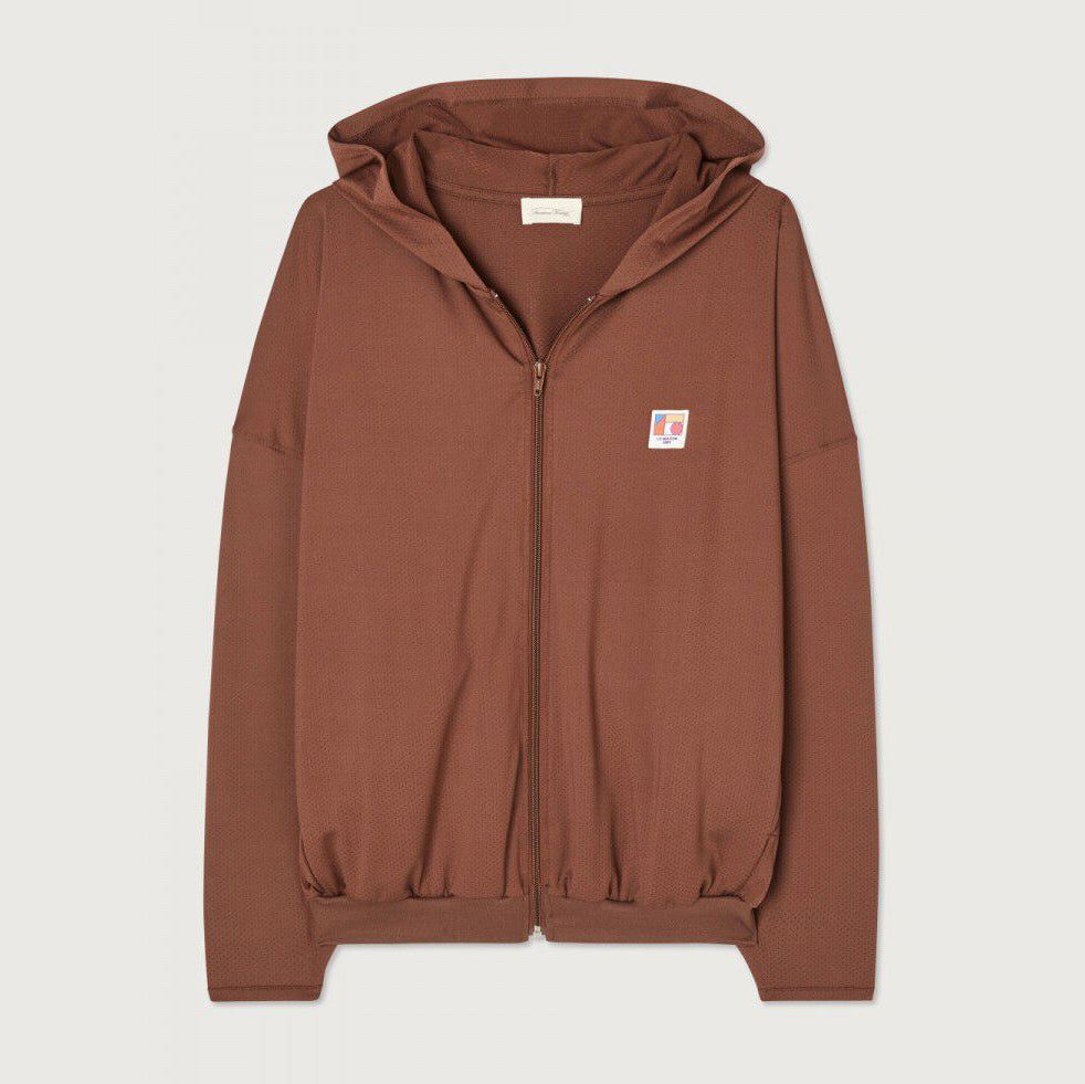 Women Brown Zip-Up Top