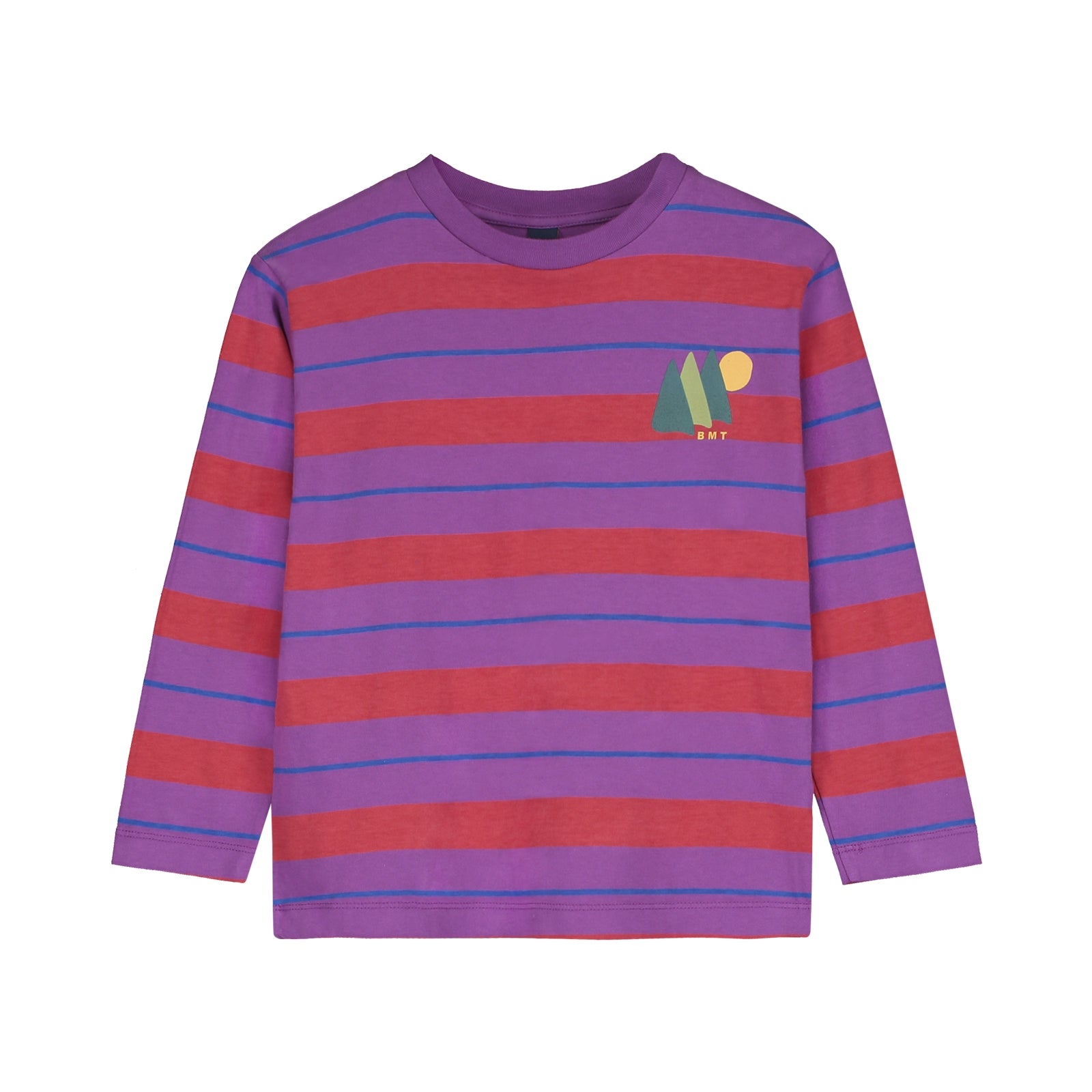 Boys & Girls Purple Stripes Cotton T-Shirt