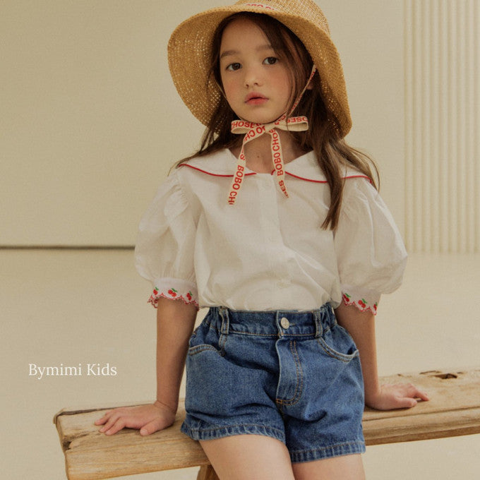 Girls White Cotton Shirt