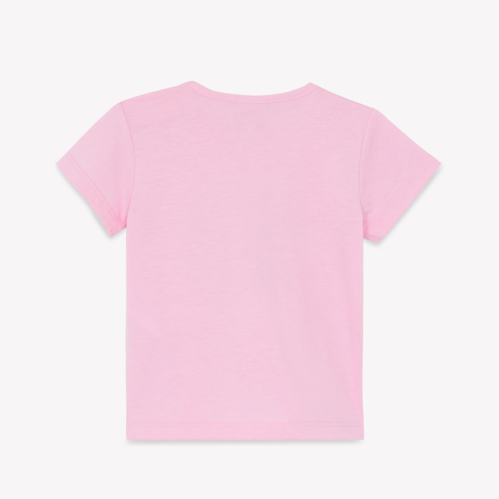 Baby Girls Pink Printed Logo Cotton T-Shirt