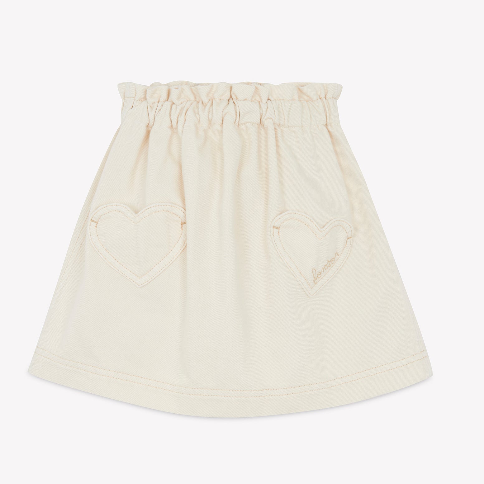 Girls Beige Cotton Skirt