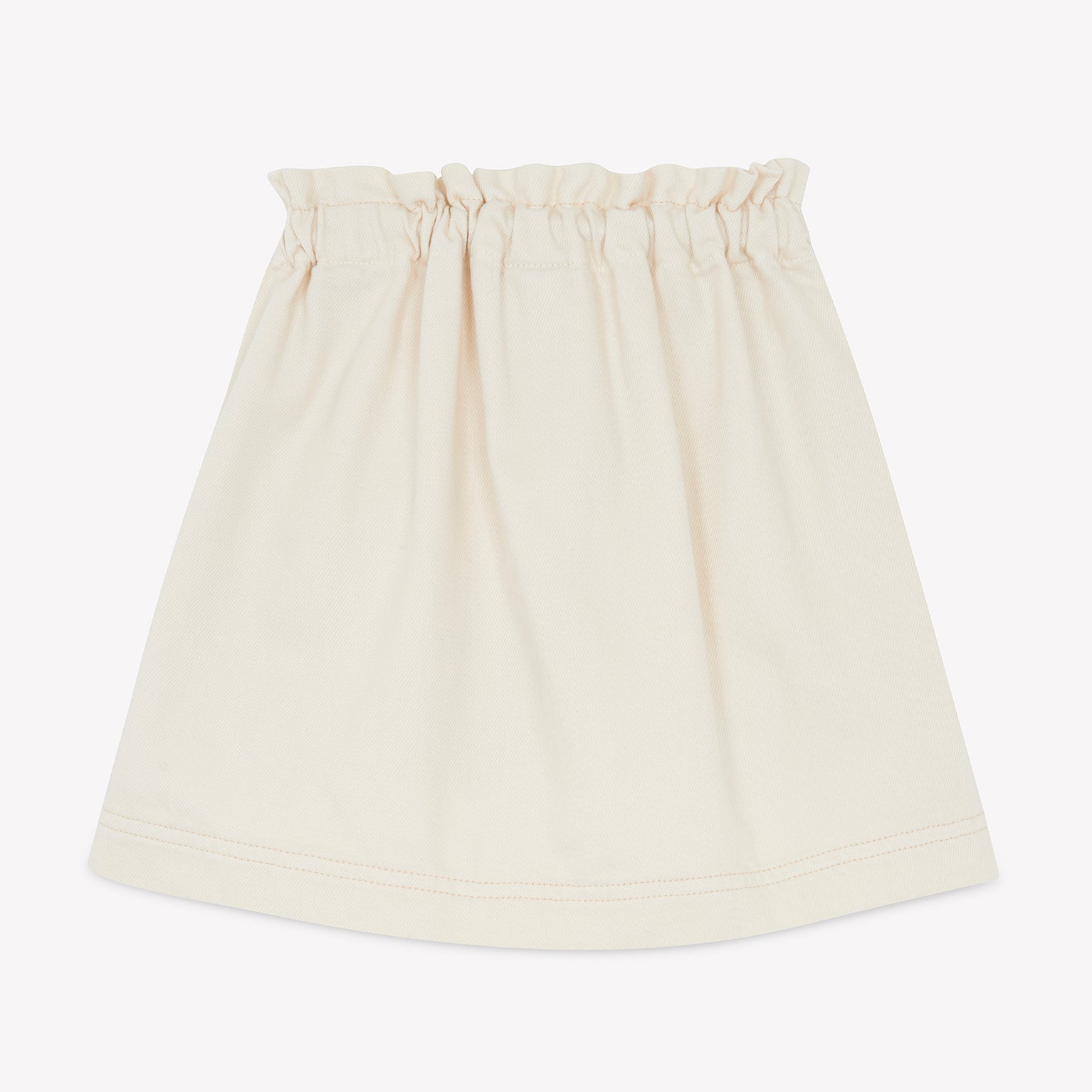 Girls Beige Cotton Skirt