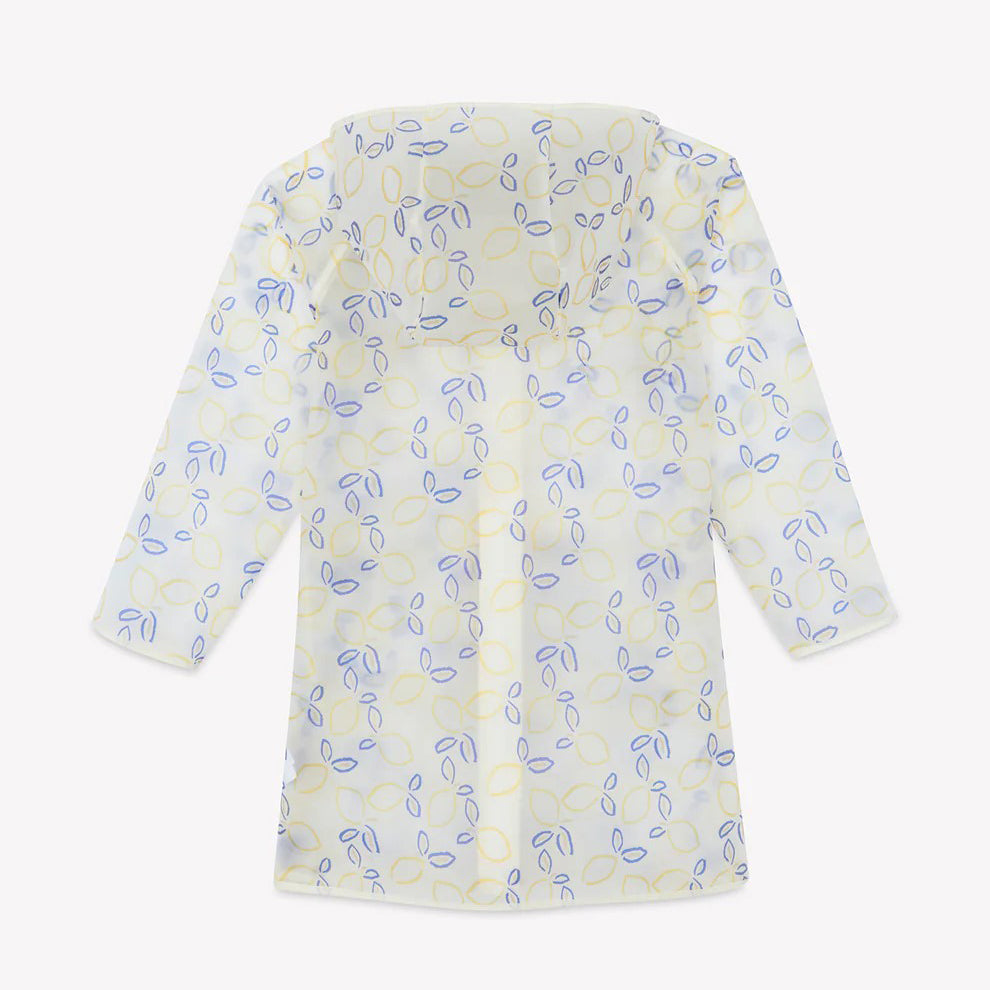 Girls Transparent Lemon Printed Raincoat