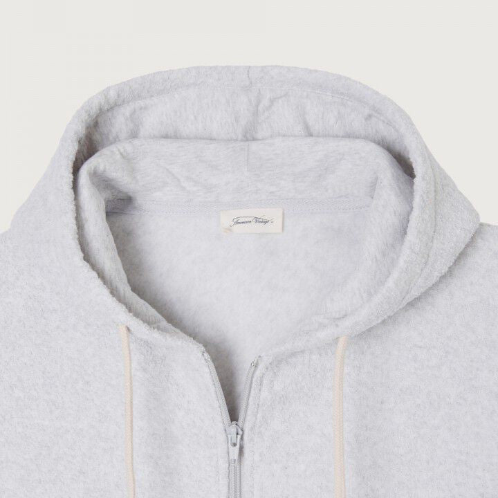 Women Light Grey Cotton Zip-Up Top