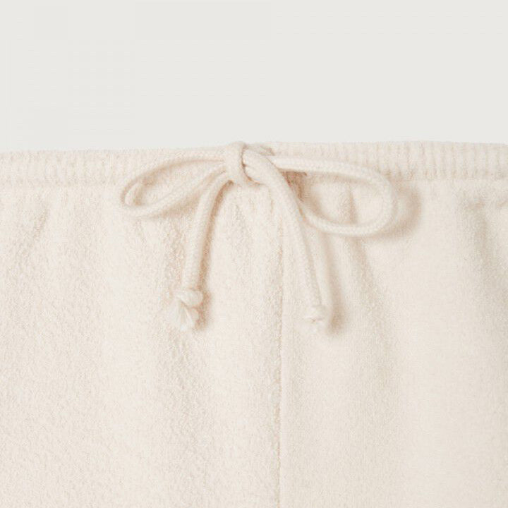 Girls White Cotton Shorts