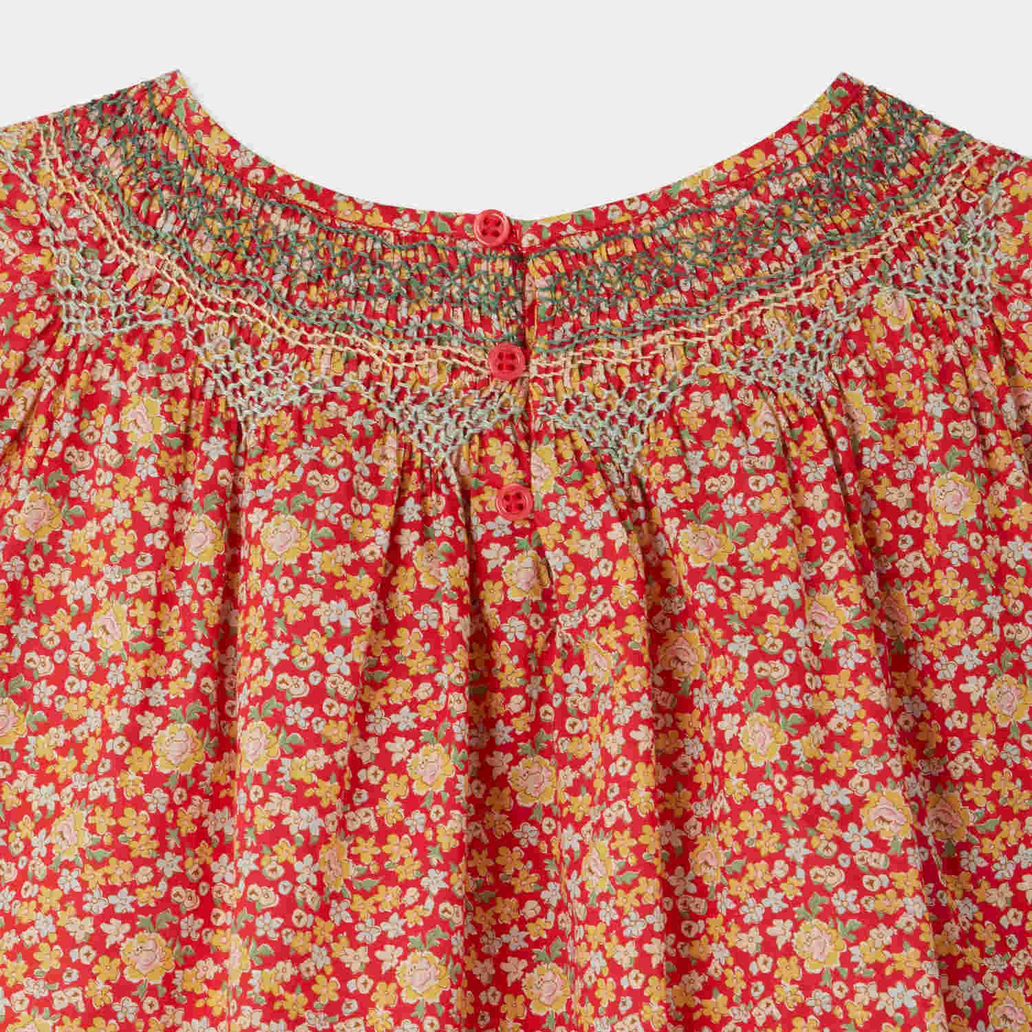 Girls Poppy Floral Cotton Top