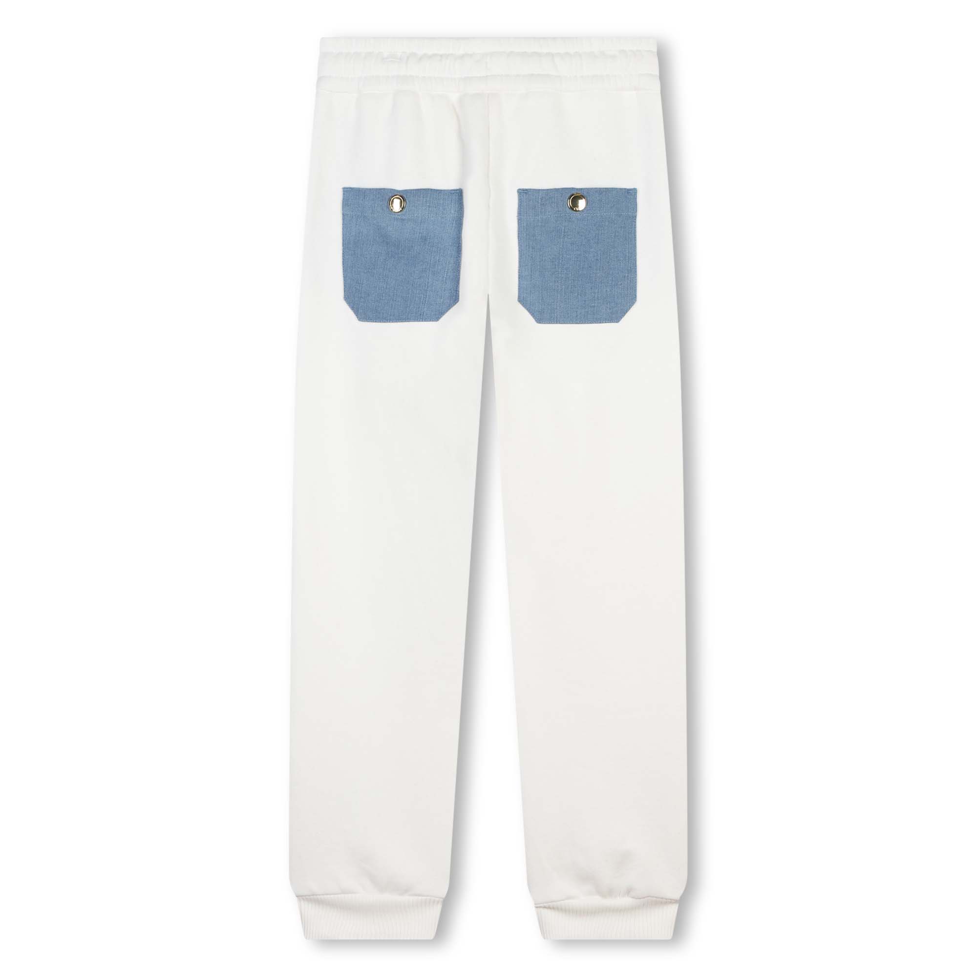 Girls White Cotton Trousers