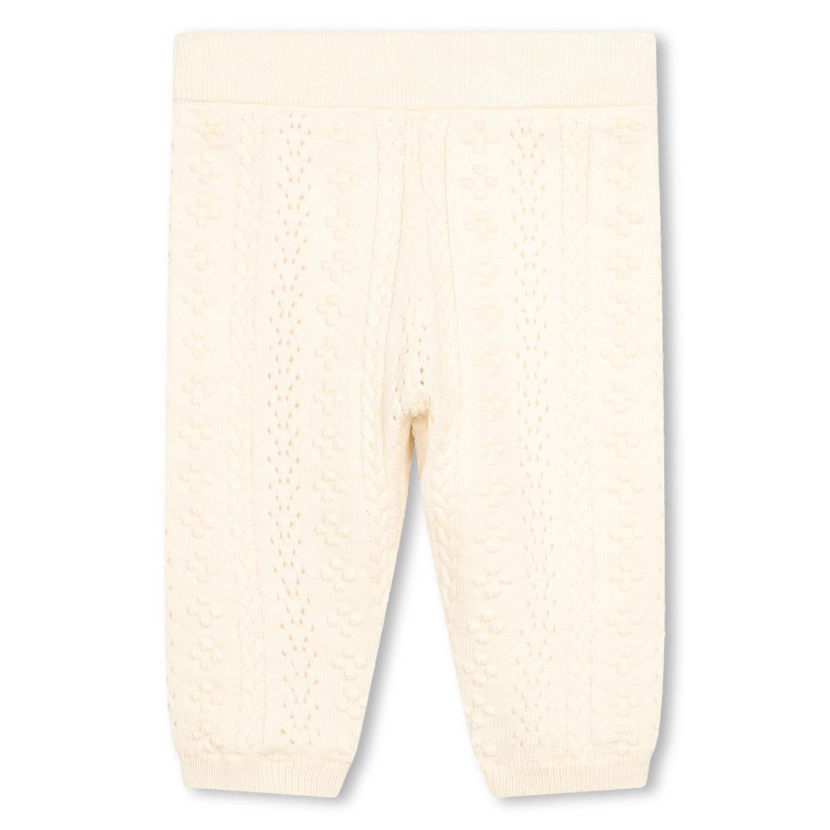 Baby Girls Beige Knit Trousers