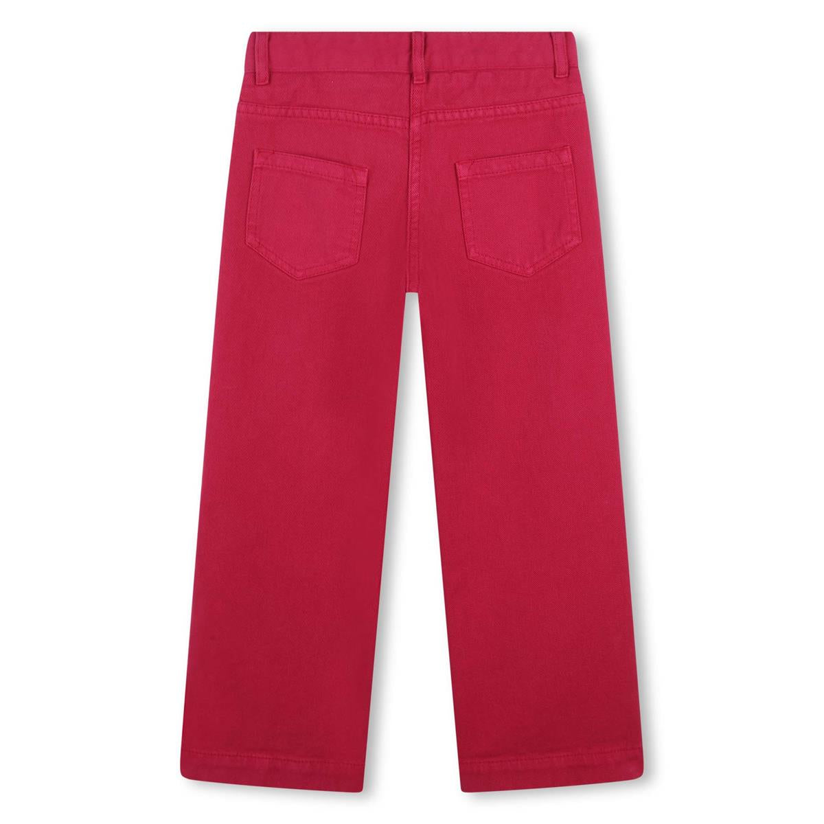 Girls Fuchsia Cotton Trousers