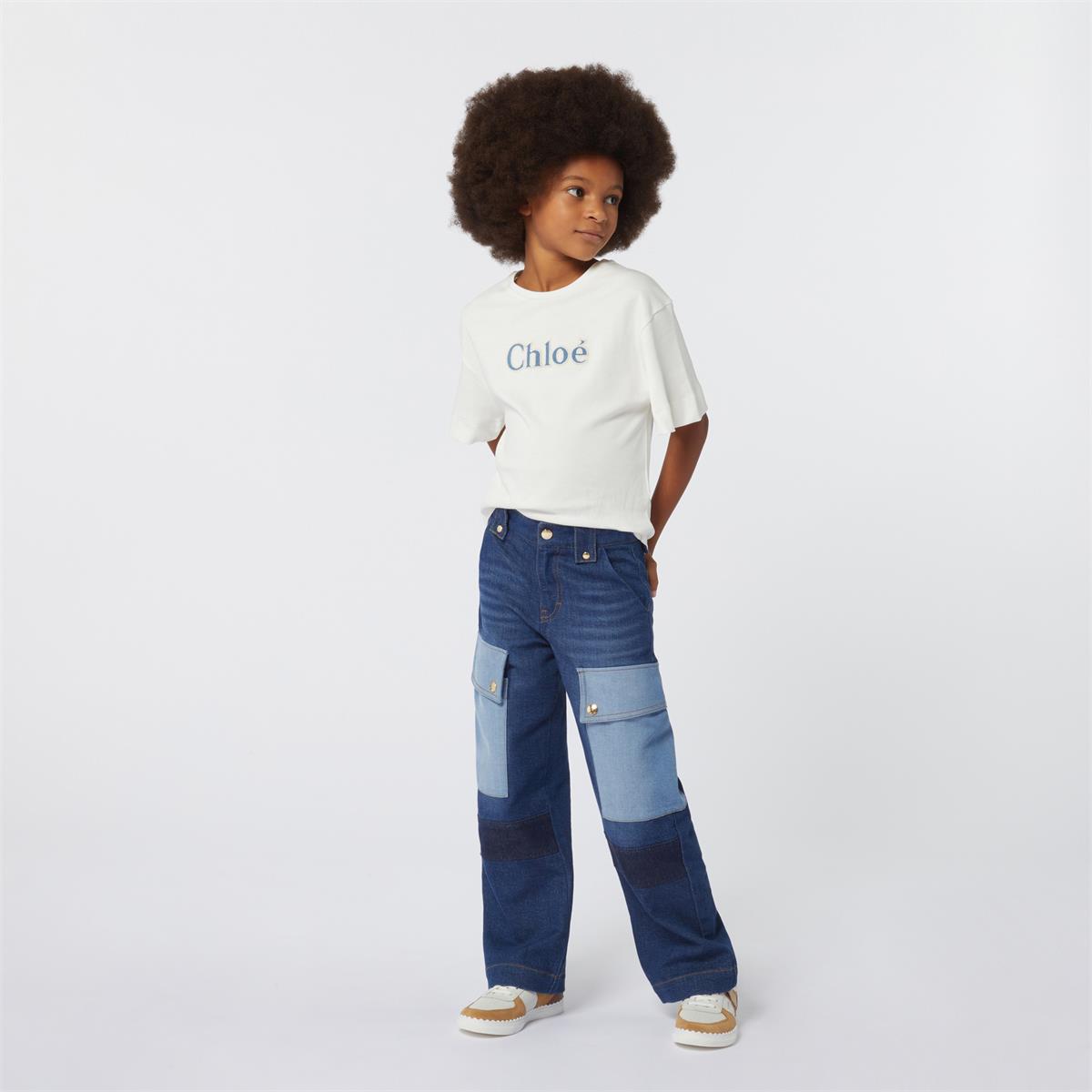 Girls Blue Denim Trousers