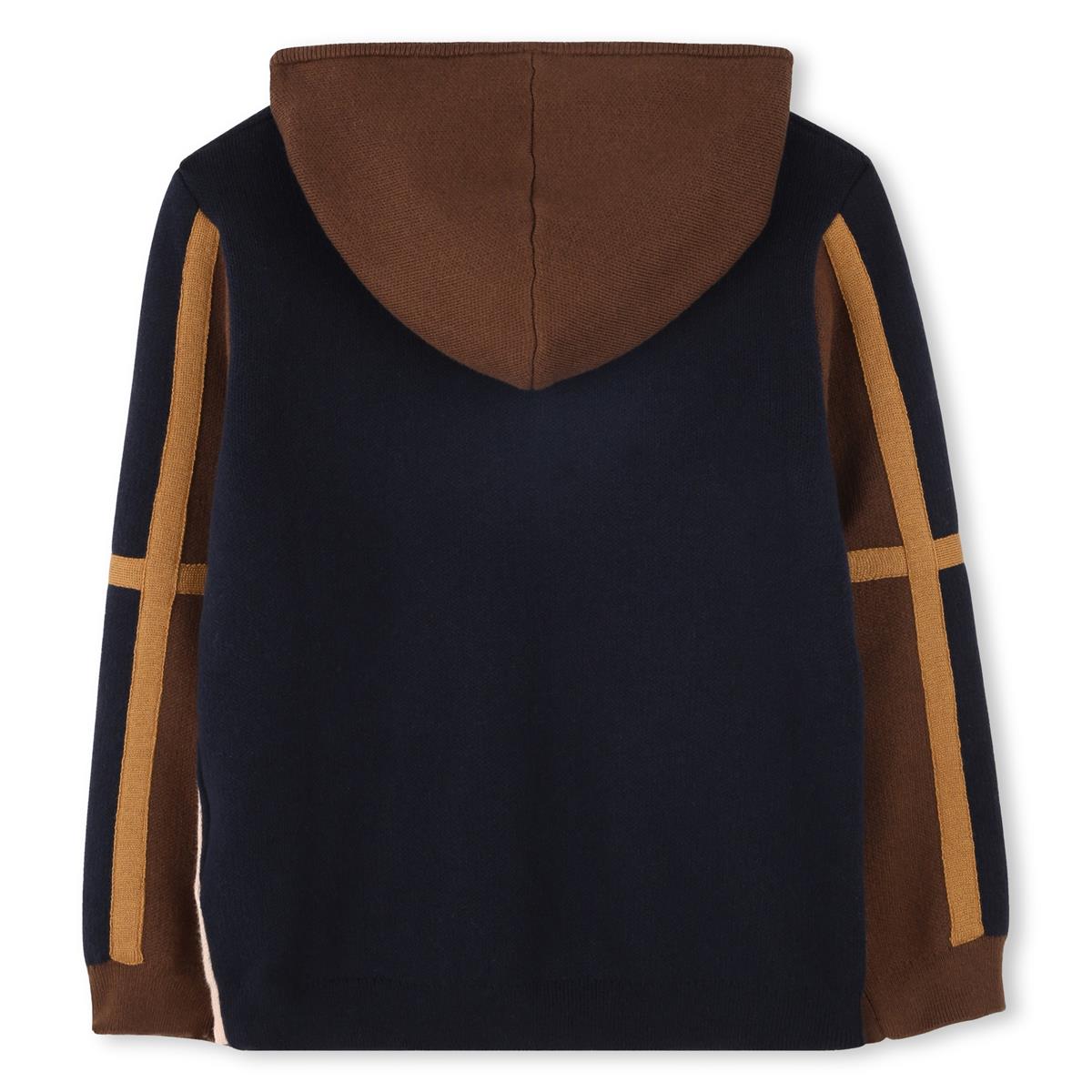 Girls Blue Cotton Zip-Up Top