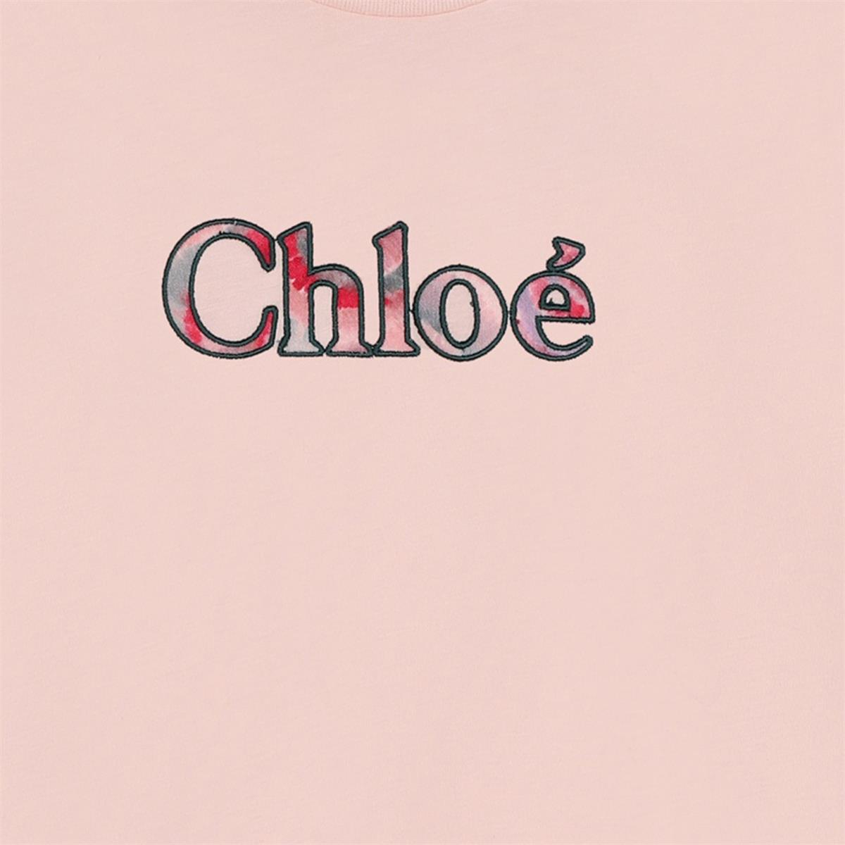 Girls Rose Logo Cotton T-Shirt