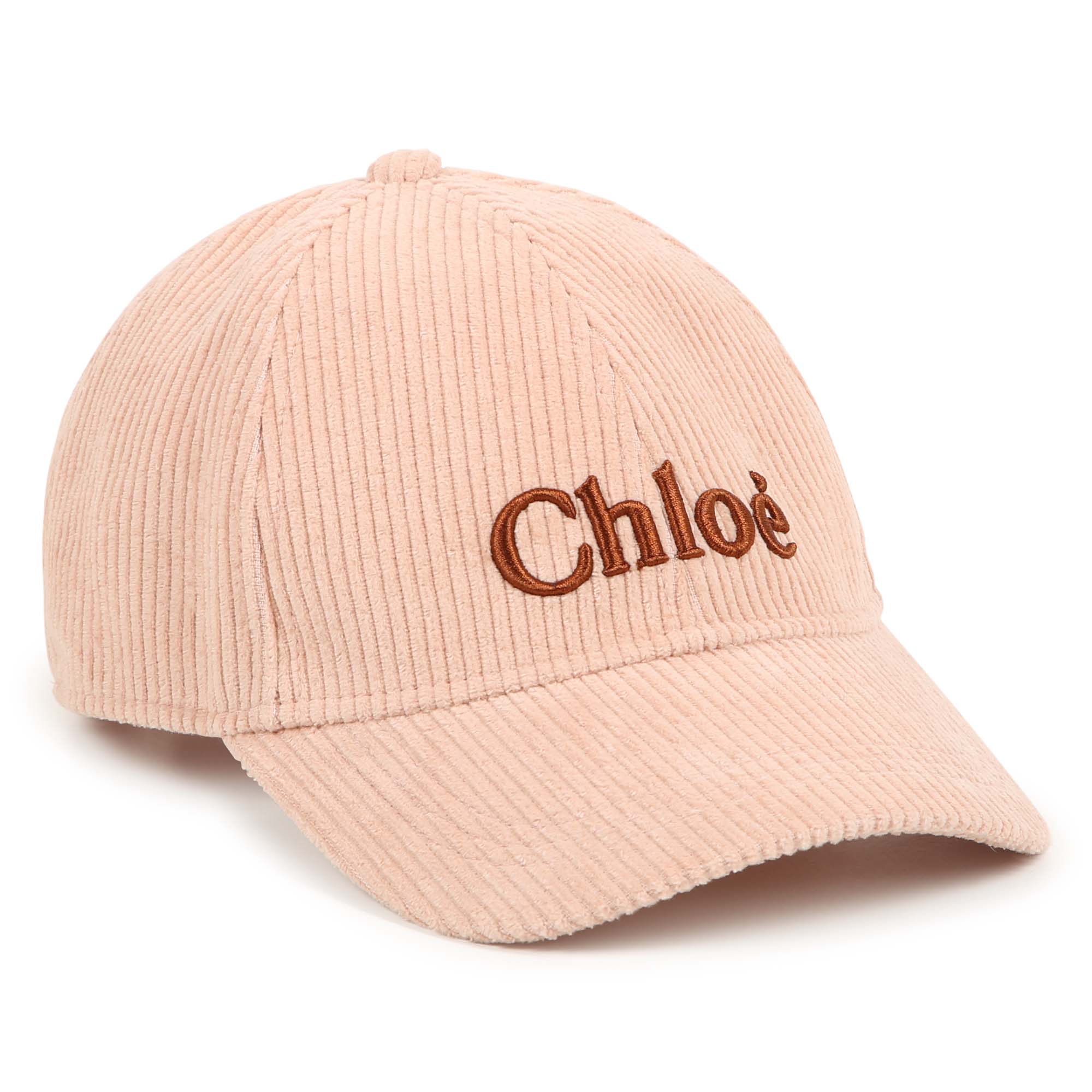 Girls Pink Logo Corduroy Baseball Cap