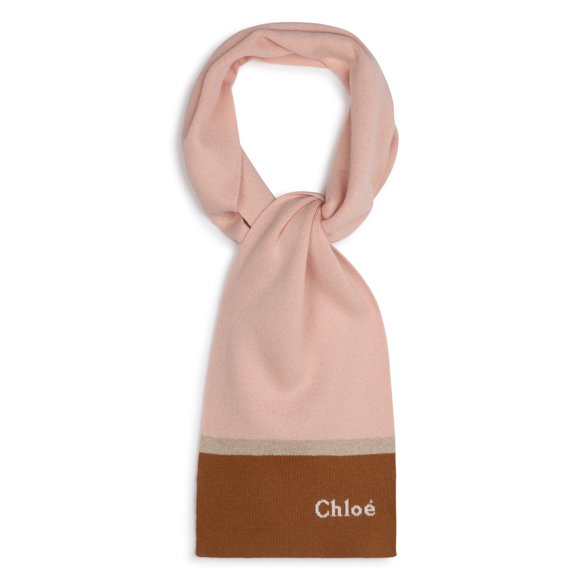 Girls Pink Cotton Scarf