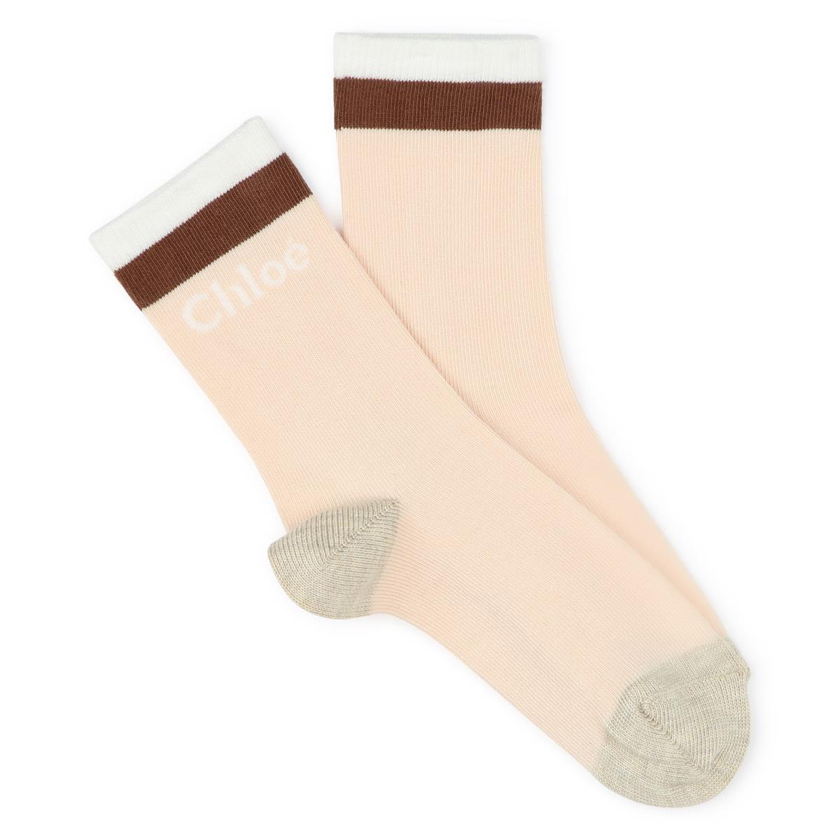 Girls Rose Logo Cotton Socks