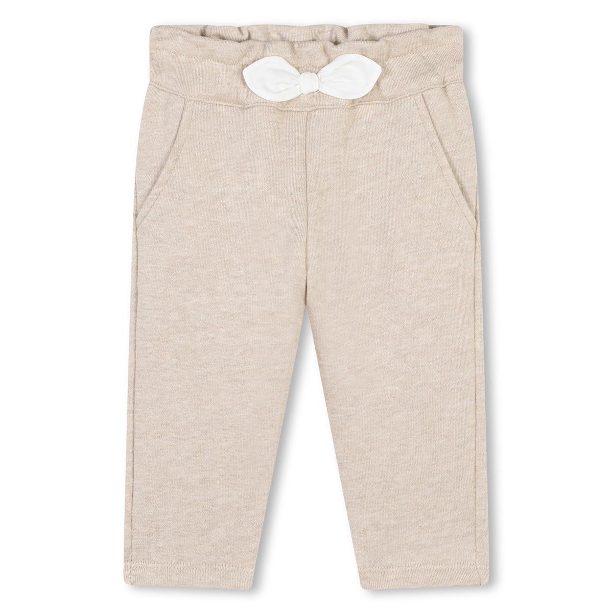 Baby Girls Beige Cotton Trousers