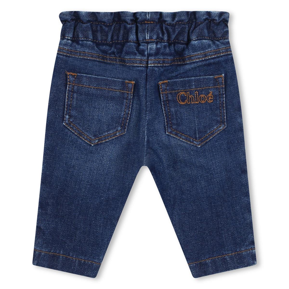 Baby Girls Blue Denim Trousers