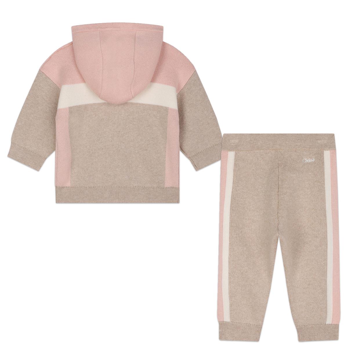 Baby Girls Beige Cotton Set