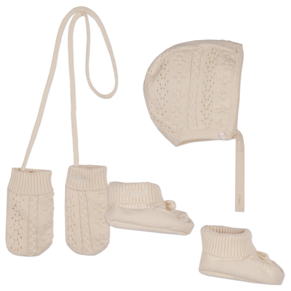 Baby Girls Beige Cotton Set