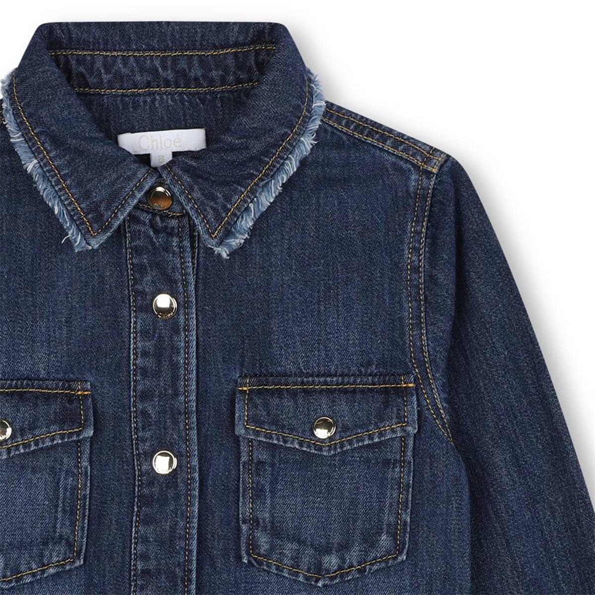 Girls Blue Denim Shirt