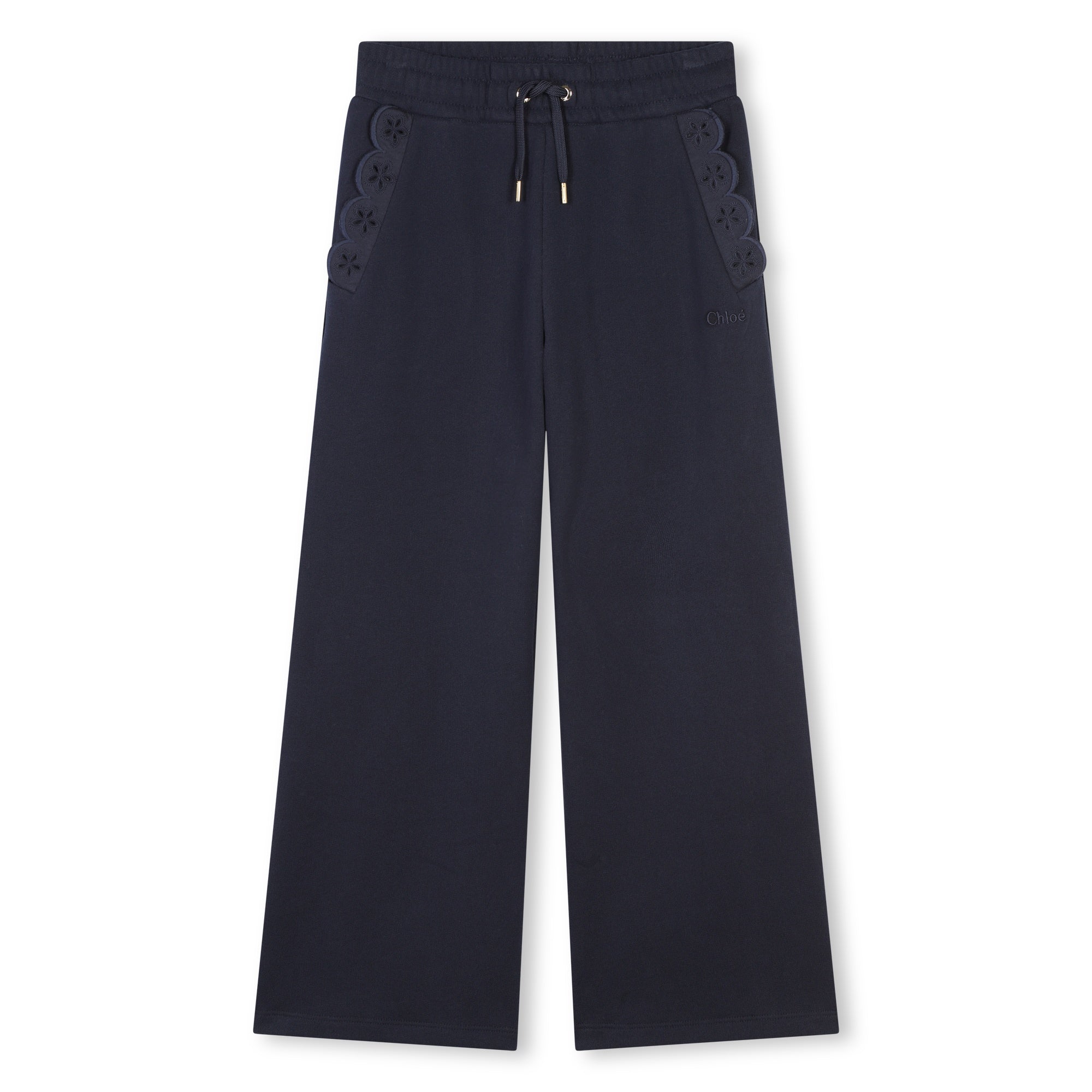 Girls Dark Blue Cotton Trousers