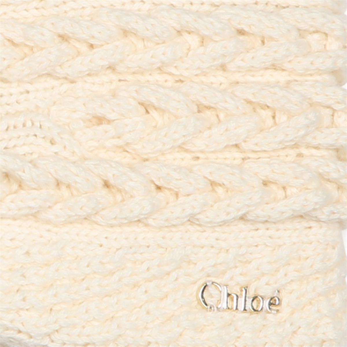 Girls Beige Knit Headband