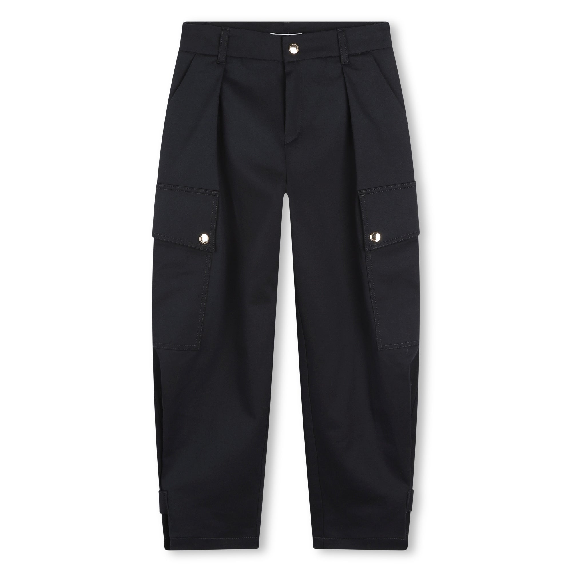 Girls Dark Blue Cotton Trousers