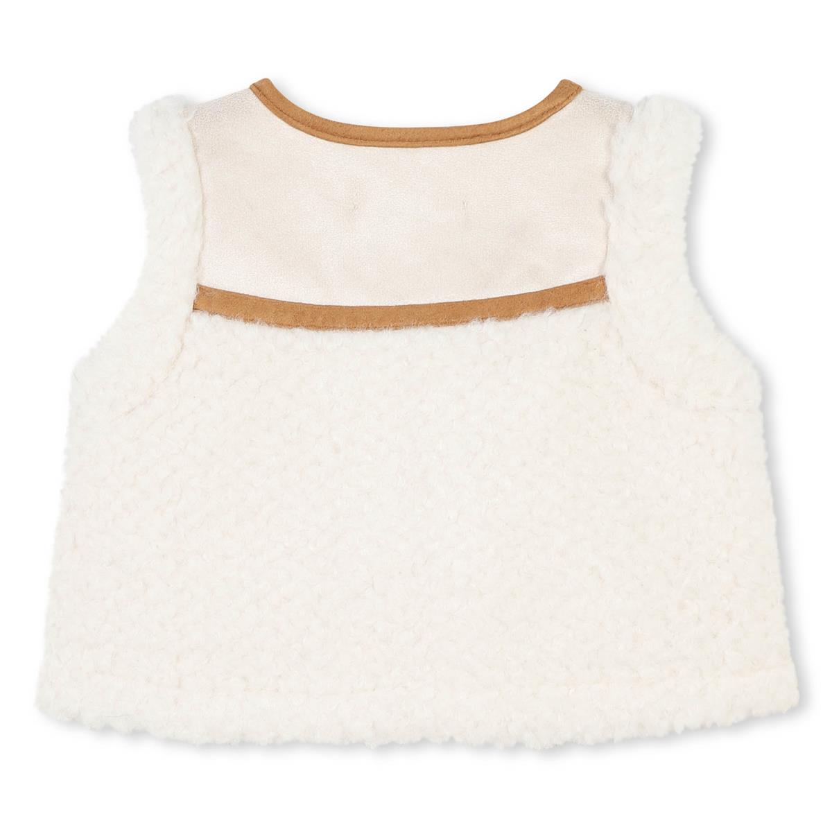 Baby Girls Beige Sherpa Gilet