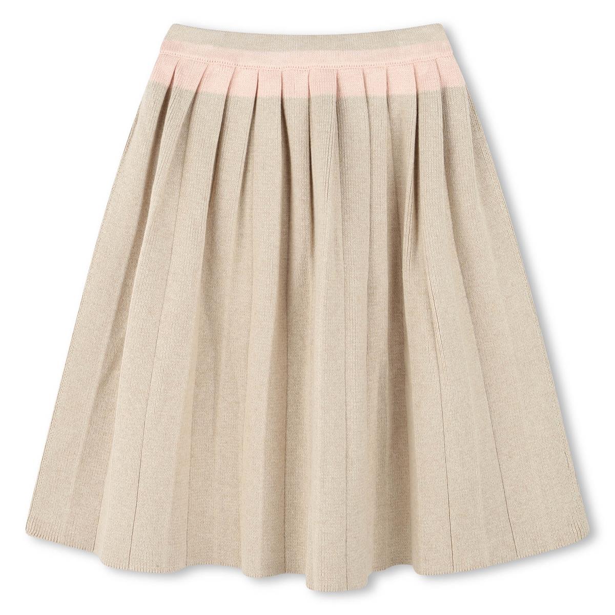 Girls Beige Cotton Skirt