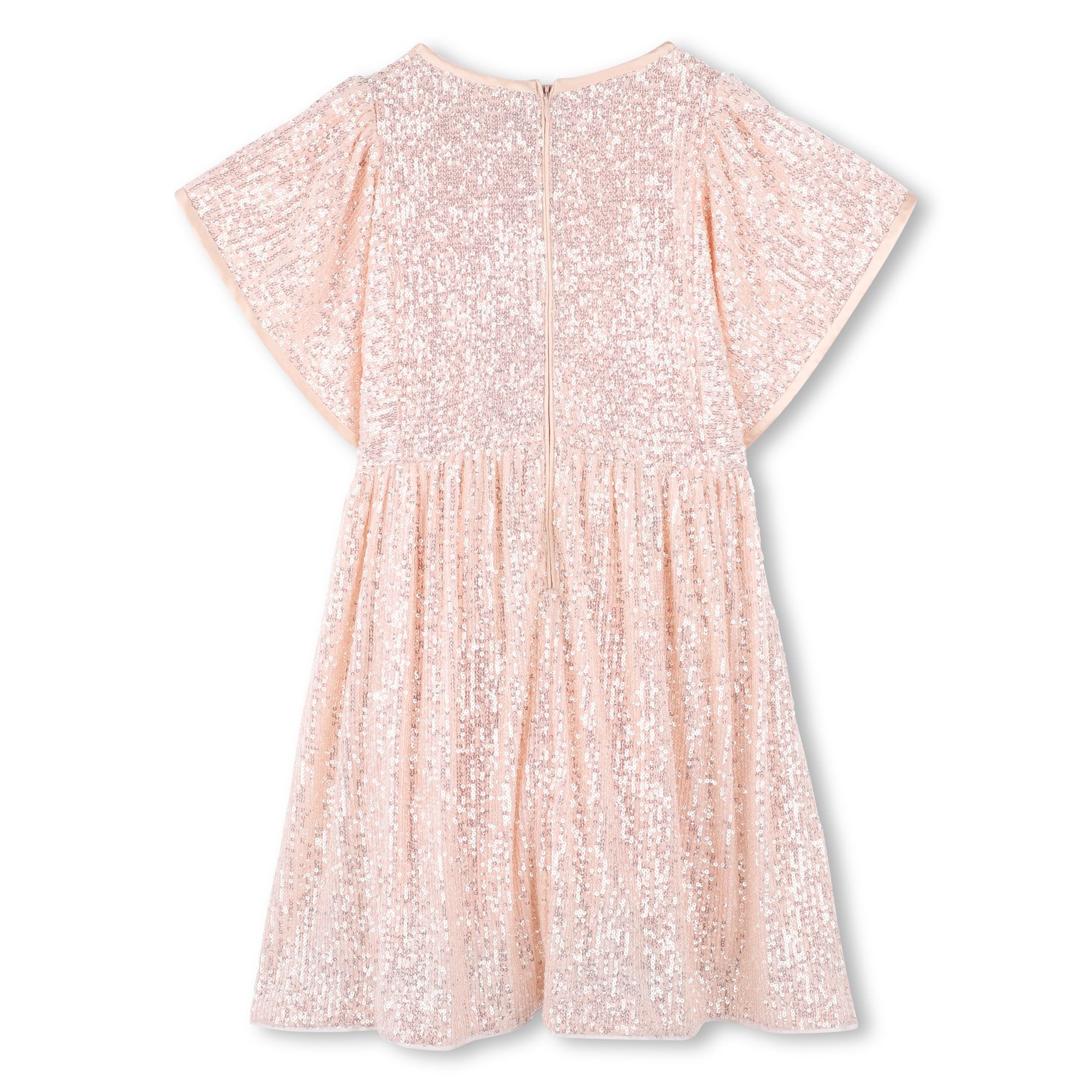 Girls Pink Sequined Dress