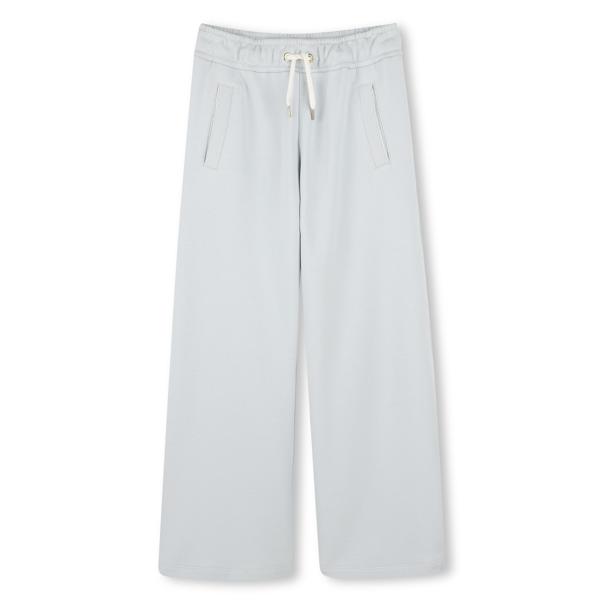 Girls Light Blue Cotton Trousers