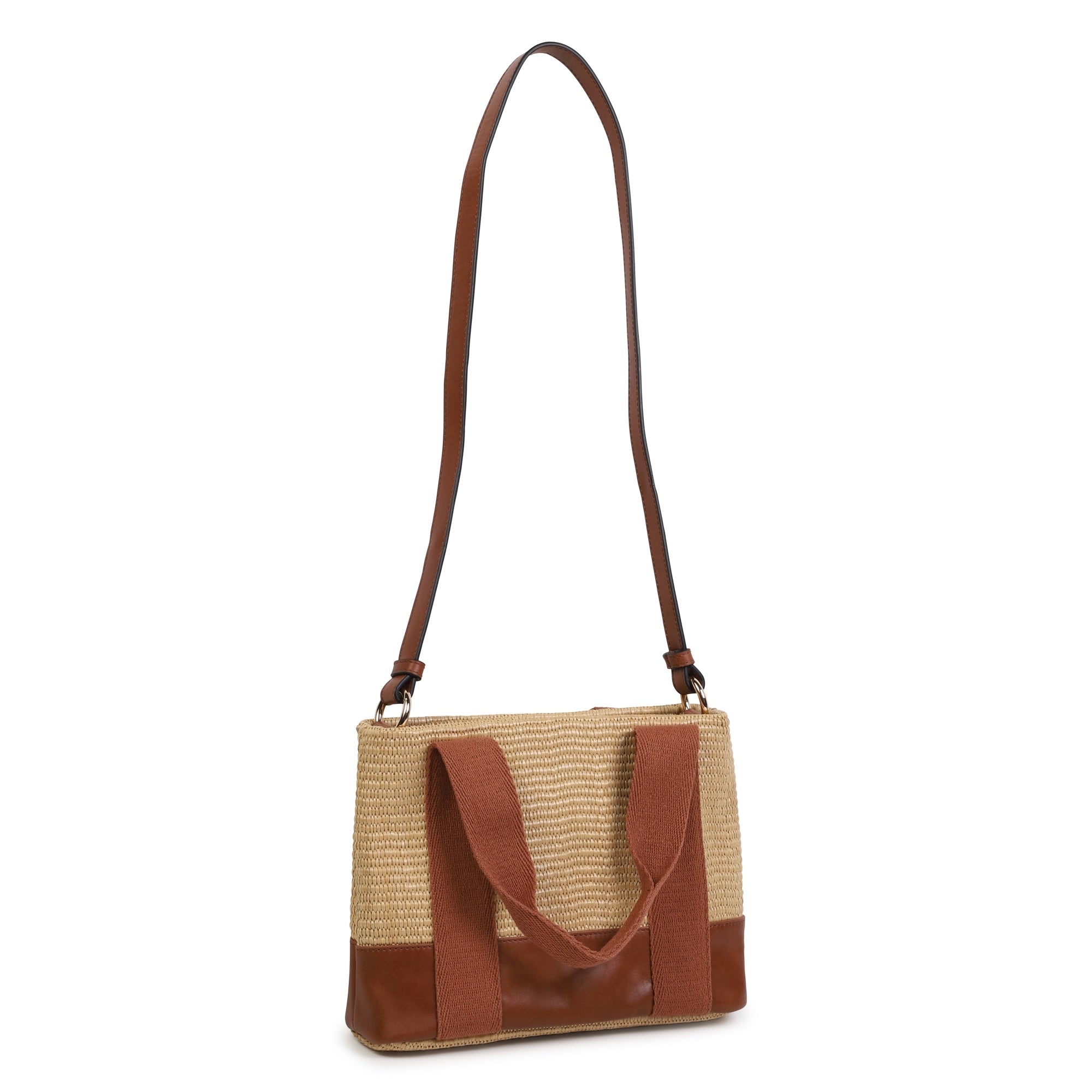 Girls Brown Printed Logo Handbag(20x25x8cm)