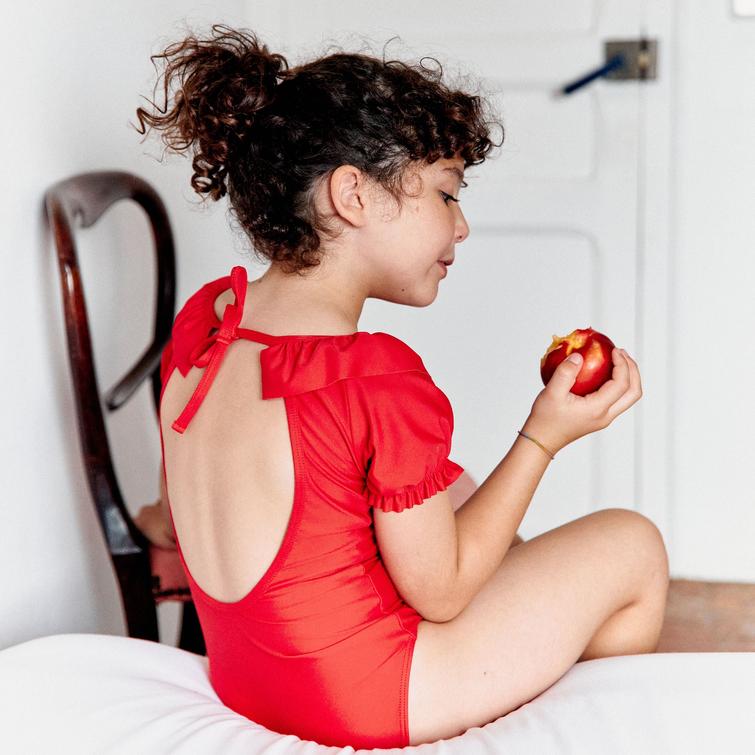 Girls Red Swimsuit