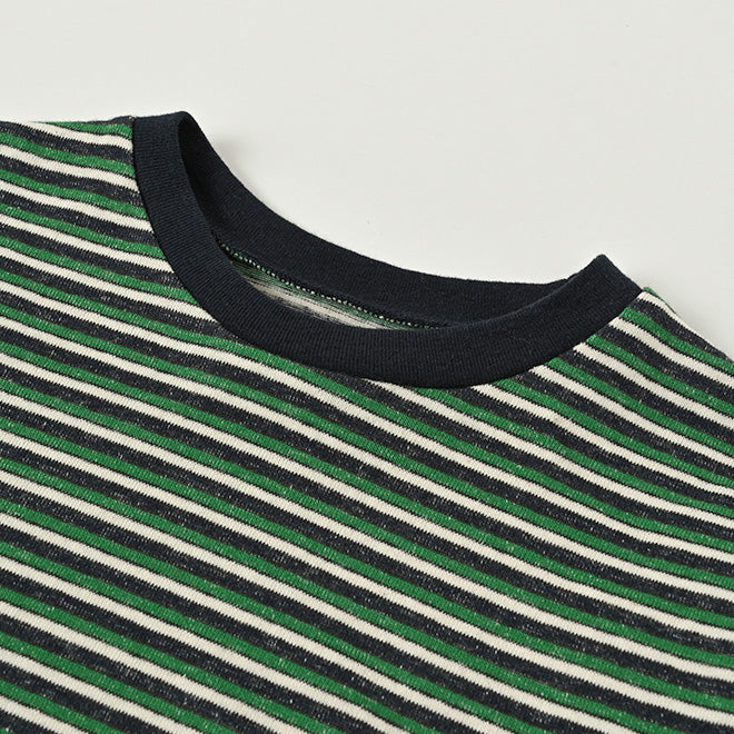 Boys & Girls Green Stripes Cotton T-Shirt