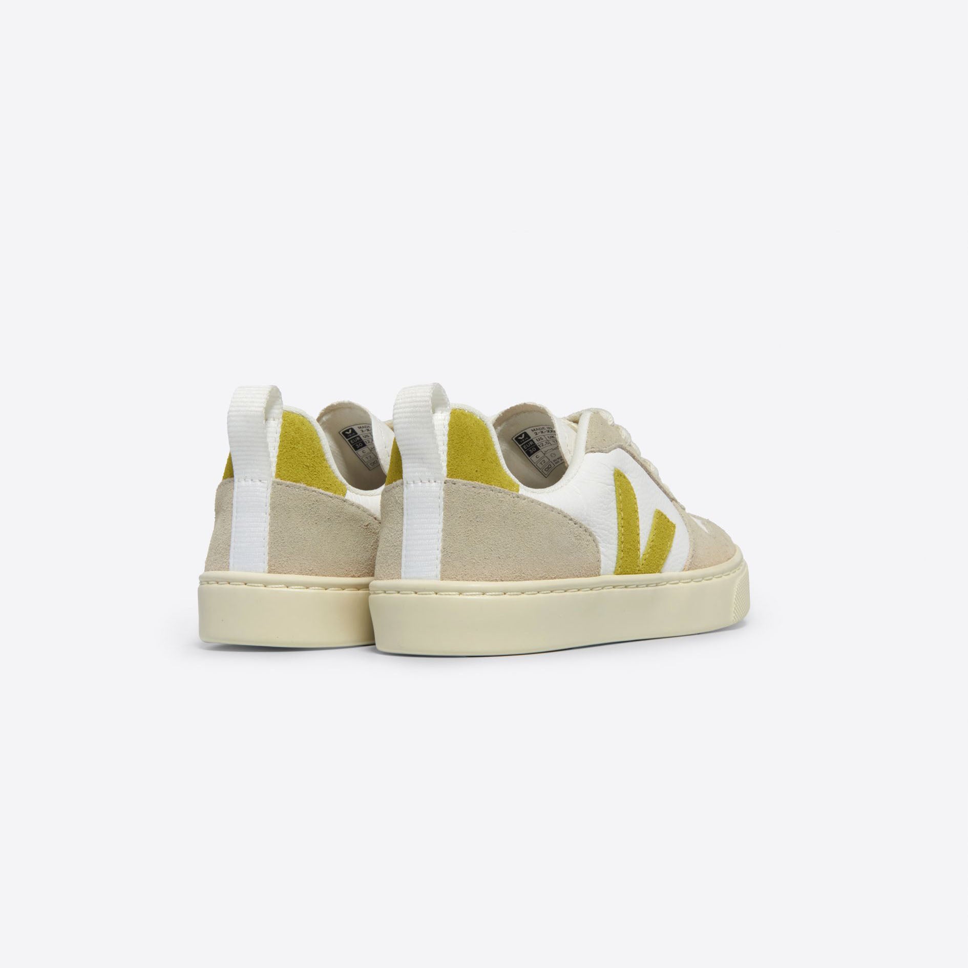 Boys & Girls White "V-10" Shoes