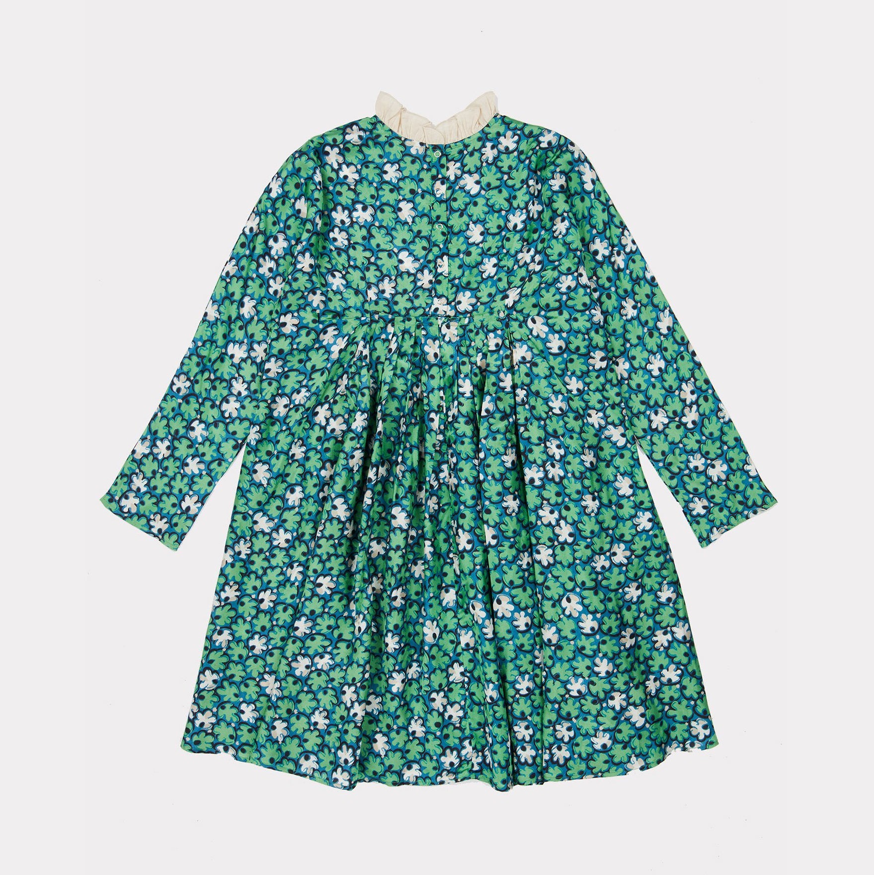 Girls Green Leaf Puffin Dress