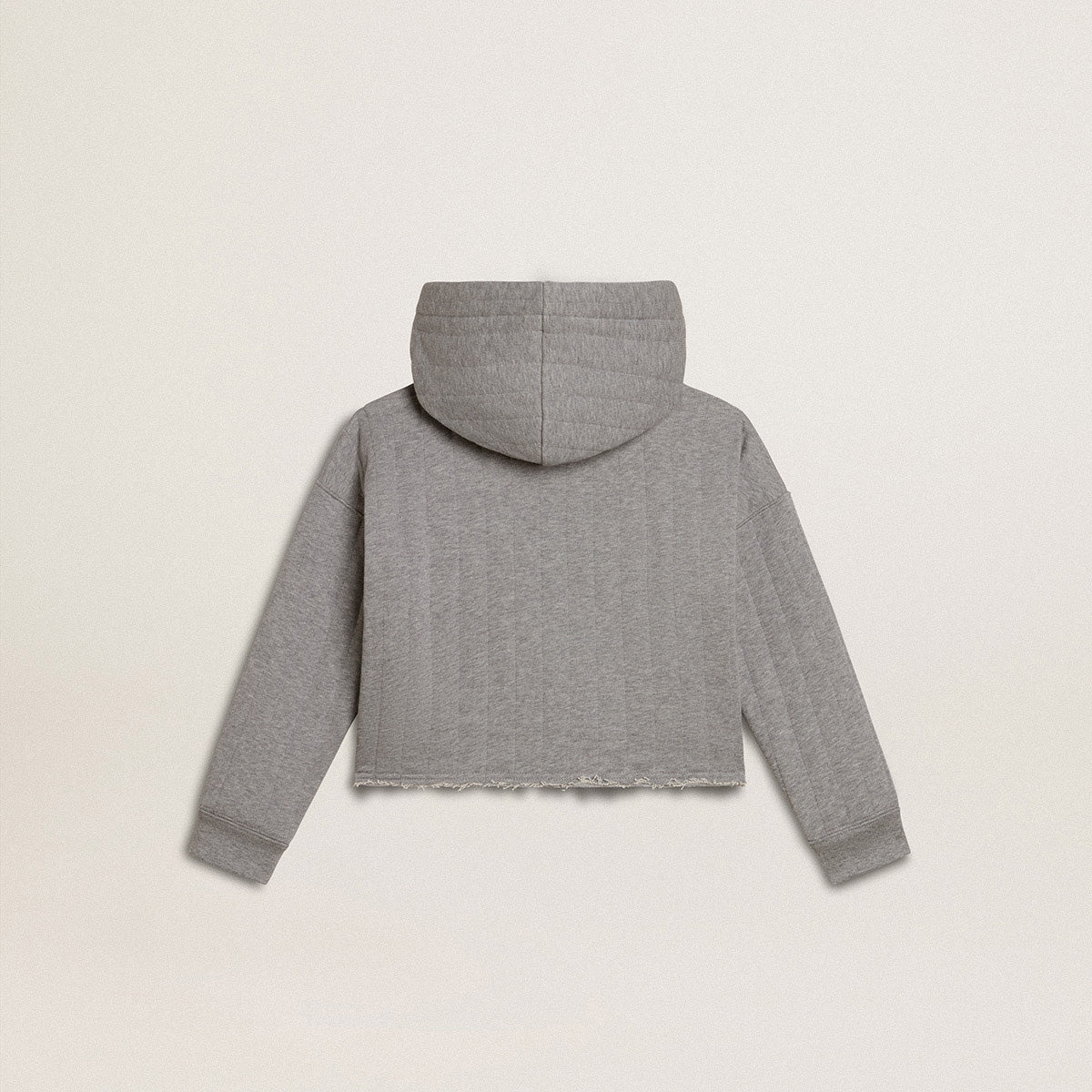 Girls Grey Hooded Cotton Sweatshirt