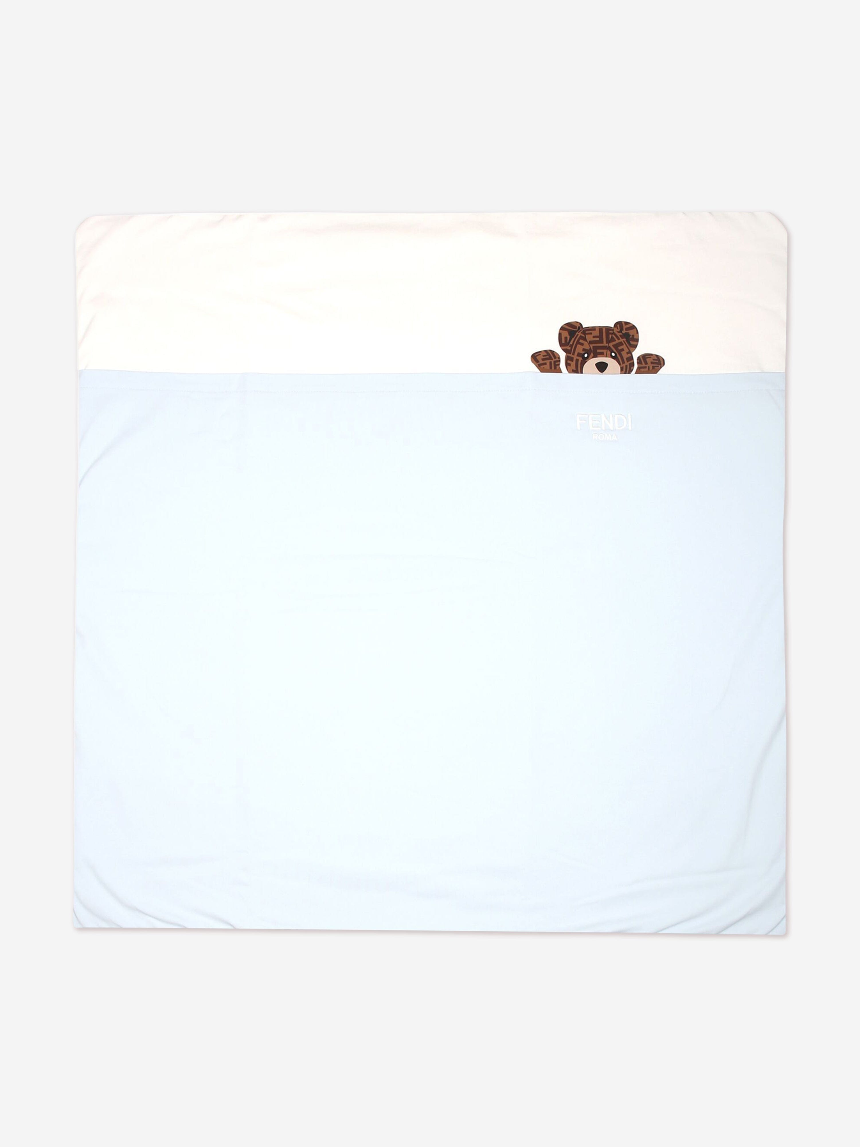 Baby Boys Bear Logo Blanket in Blue (85cm)