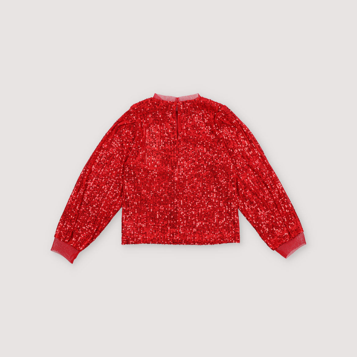 Girls Red Sequin Top