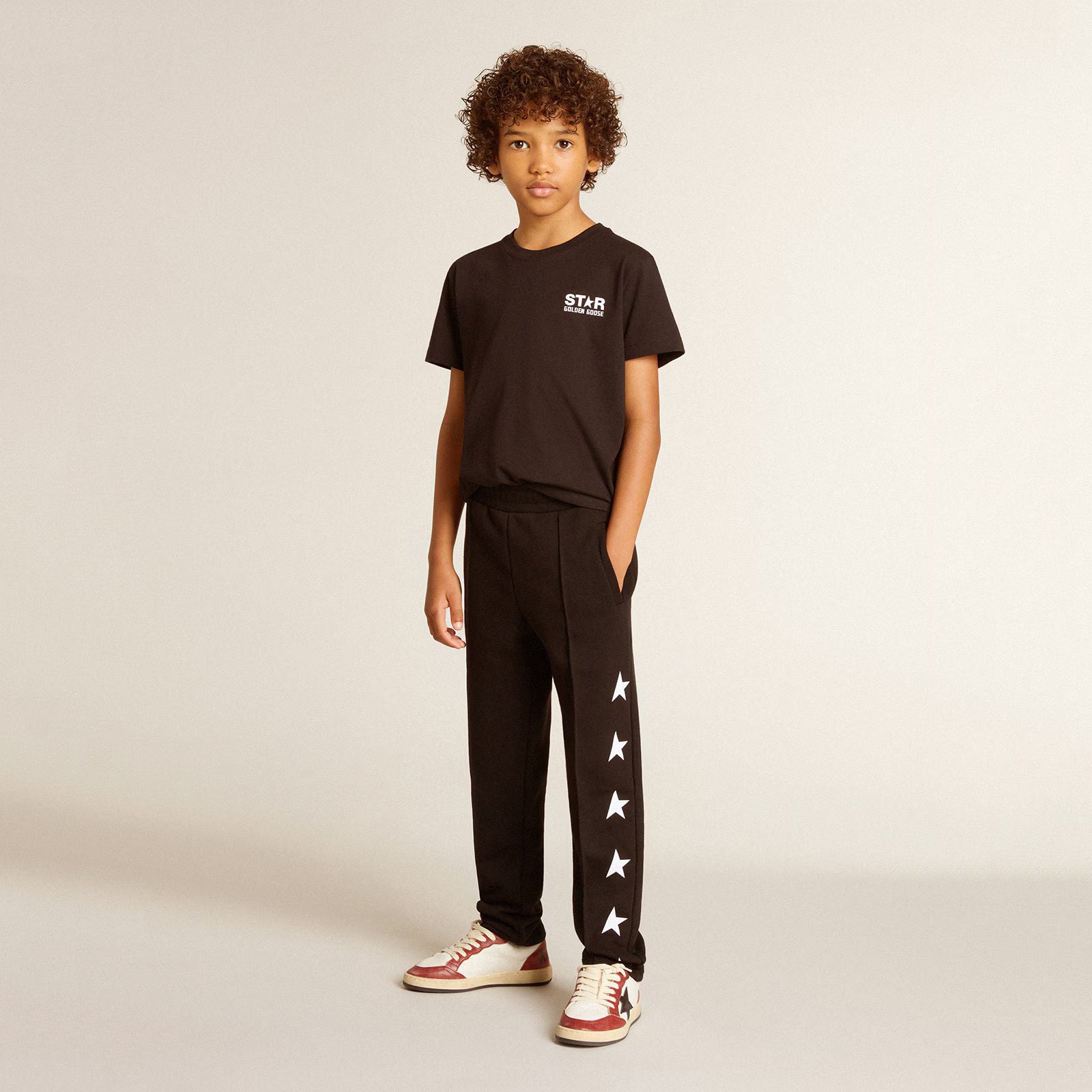 Boys Black Cotton T-Shirt